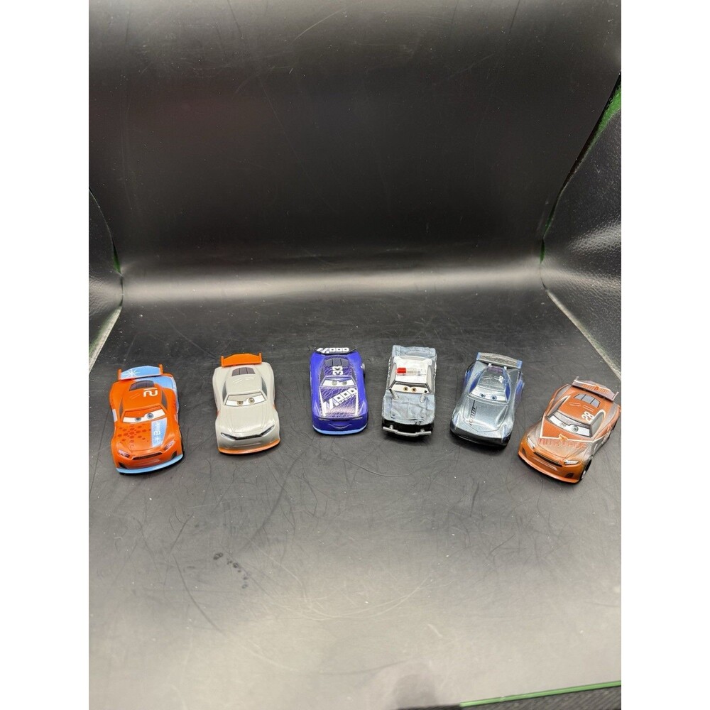Disney Pixar Cars - 1:55 SCALE *PLASTIC* APPLE RACER NEXT GEN JP. DRIVE Lot of 6